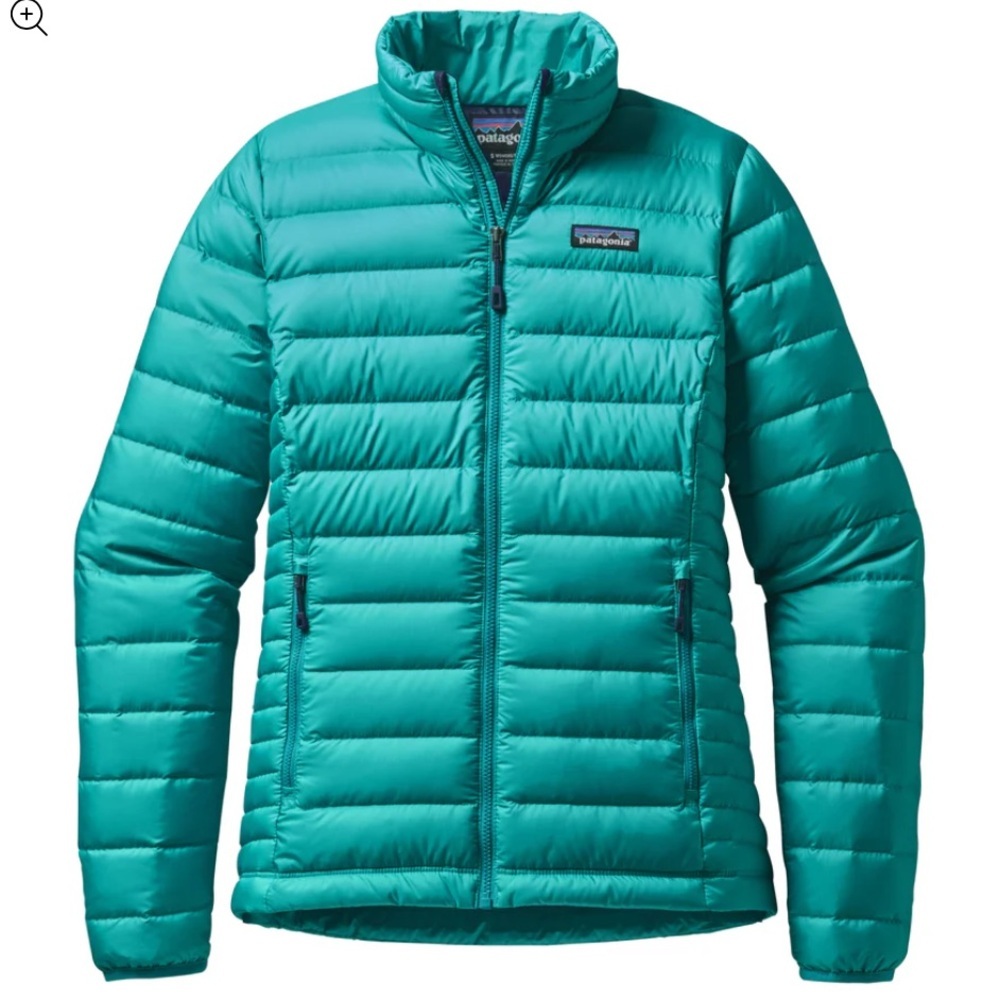 Patagonia Down Sweater Puffer Jacket Lightweight Coat Green Blue Teal Size Small